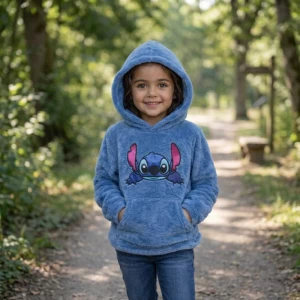 Moletom Infantil Peluciado Premium com Capuz e Bolso Canguru – Quentinho para Inverno